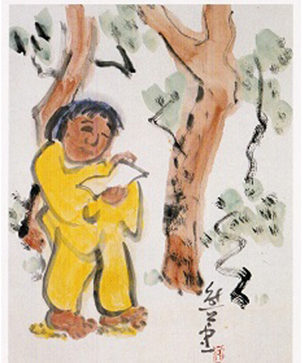 熊谷守一《寒山拾得》
